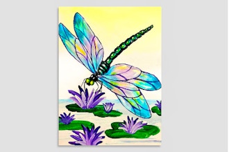 Dragonfly Wine and Paint